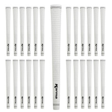 Karma Velours Golfgriffe, weiί, mittelgroί, fόr Herren, 25er-Pack +1/32"" (όbergroίe, samtartige Gummigriffe) zum Neugreifen von Golfschlδgern