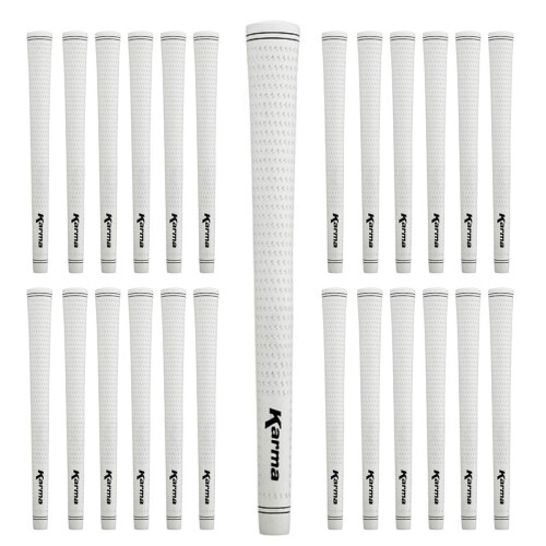 Grip Golf Karma Velour Midsize Bianchi per Uomini, 25 Pezzi, +1/32" Grip in Gomma