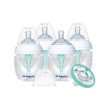 Dr. Talbot's Anti-Colic Flessen met Zachte Flex Fopspeen - 6 oz - (4-Pack) Babyflessen voor Pasgeborenen 0+ Maanden