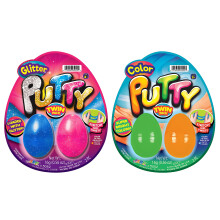 JA-RU Glow in het Donker, Glitter & Neon Kleurrijke Putty Set. (2 Pakketten van 2) Squishy Bouncy Slijm voor Kinderen & Volwassenen.