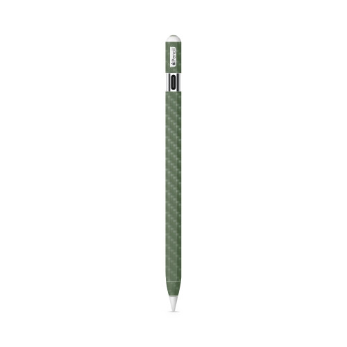 Carbone Compatible avec Apple Pencil (USB-C) - Olive Solide - Vinyle 3M Protecteur
