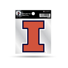 Rico Industries NCAA Illinois Fighting Illini Calcomanía Pequeña 4"x4"