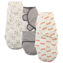 Touched by Nature Unisex Baby Økologisk Bomulds Swaddle Wraps, Ræv, 0-3 Måneder