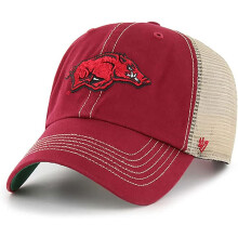 Gorra Ajustable Trawler Mesh Clean Up NCAA 47, Adulto Talla Única (Razorbacks de Arkansas Rojo Oscuro)