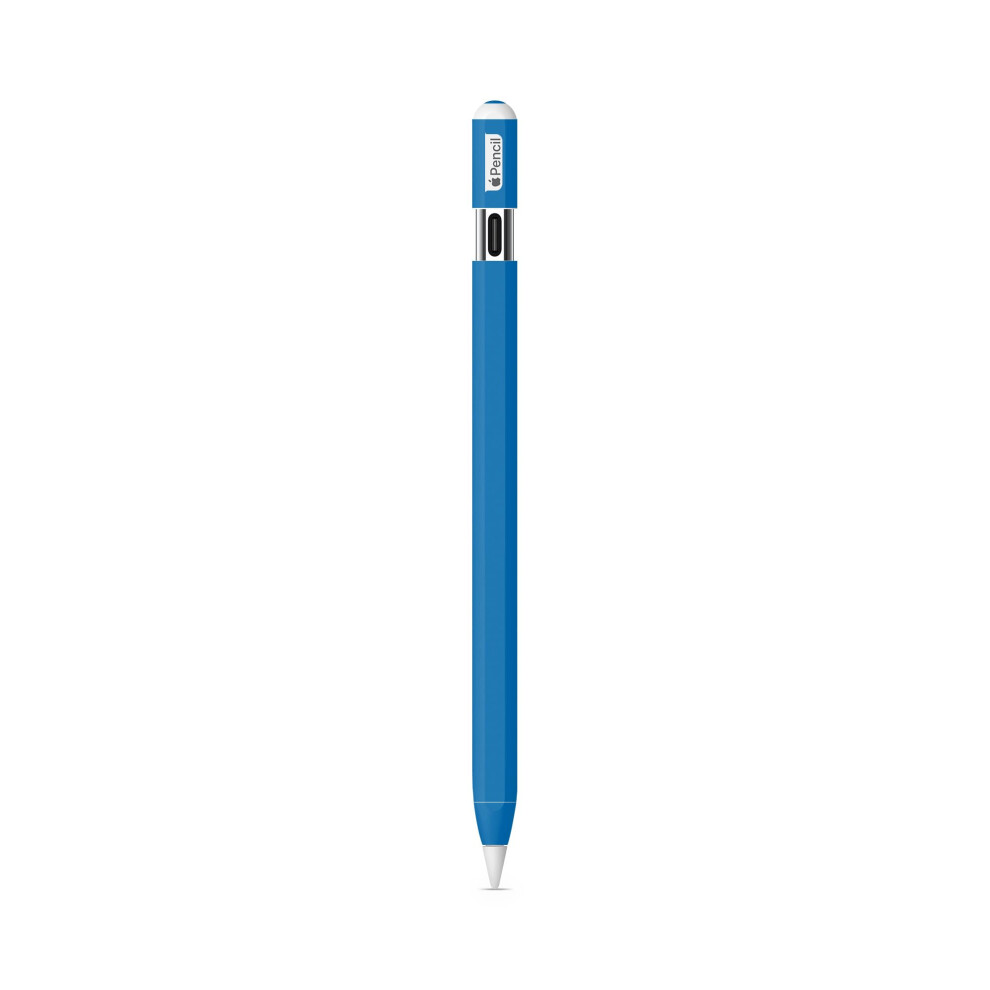 Compatible With Apple Pencil (Usb-C) - Solid - Premium 3M Vinyl Protective Wrap Decal Cover - Easy To Apply | Crafted In The Usa By Mightyskins Blue 198164841611