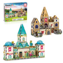 PicassoTiles 70-delige Middeleeuwse Kasteel Thema Tegels 2in1 8 Actiefiguren Magnetische Bouwblokken