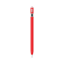 Compatible with Apple Pencil (USB-C) - Solid Red - Premium 3M Vinyl Protective Wrap Decal Cover - Easy to Apply | Crafted in The USA by MightySkins