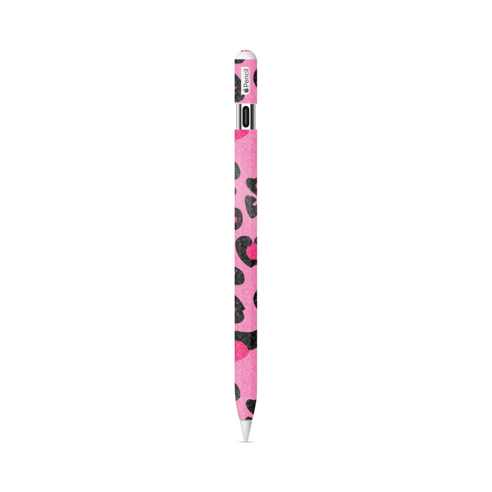 Glossy Glitter Compatible With Apple Pencil (Usb-C) - Leopard - Premium 3M Vinyl Protective Wrap Decal Cover - Easy To Apply | Crafted In The Usa Pink 198164839113