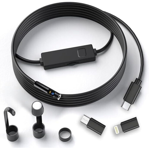 Dual-Lens 1920P Borescope: 5m Waterproof (No-WiFi)