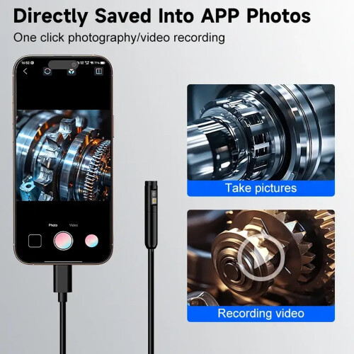 Dual-Lens 1920P Borescope: 5m Waterproof (No-WiFi) 1