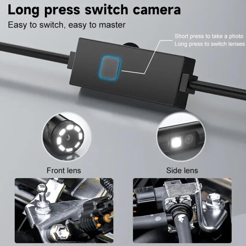 Dual-Lens 1920P Borescope: 5m Waterproof (No-WiFi) 2
