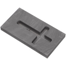 kreuzförmige graphit barrenform zum schmelzen von gold silber metall