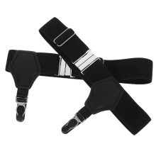 Sockenhalter Für Herren Schwarz Nylon Mit Metallclip Verstellbar