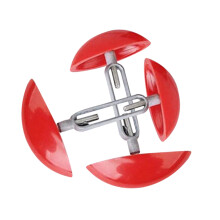 damen hochschuhe aus leder mit verstellbarem aluminium-schuhspanner rot