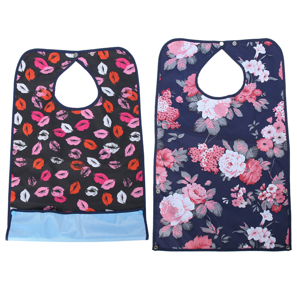 Waterproof Adult Bib Double Layer Mealtime