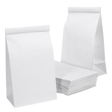 25Stk Weiße Reisebrechbeutel Einweg Mit Verschluss Tab Aus Papier