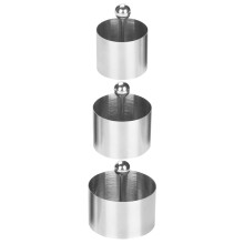 1Set Ronde Roestvrijstalen Koelgerecht Mal Keukengadget Zilver