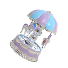Horse Carousel Music Box Toy Light Clockwork Vintage Musical Birthday
