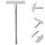 6Pcs Versatile Silver Handheld Sign Brackets Metal Display Stands 10