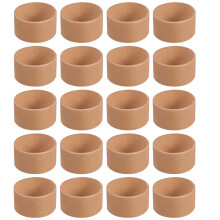 20 Stück Kinder-DIY Bastel-Papierrollen, rund, braun, Malkarton-Rohre