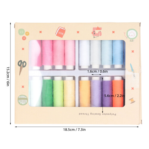 20 Farben Polyester-Nähgarn-Set, 100 Meter, Vielzweck-Spulen 1