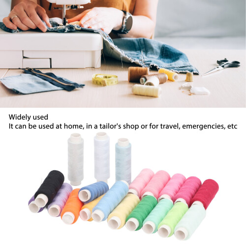 20 Farben Polyester-Nähgarn-Set, 100 Meter, Vielzweck-Spulen 2