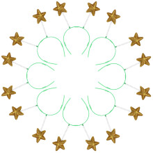 8 Stuks Pentagram Hoofdband Pailletten Ster Voor Meisje Vrouw