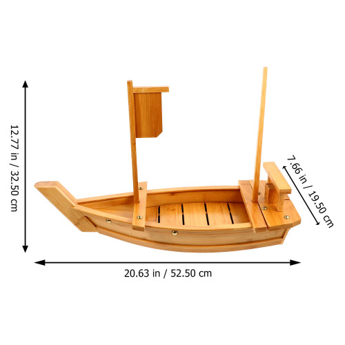Sushi Dish Light Brown Boat Shaped Snack Plate 1