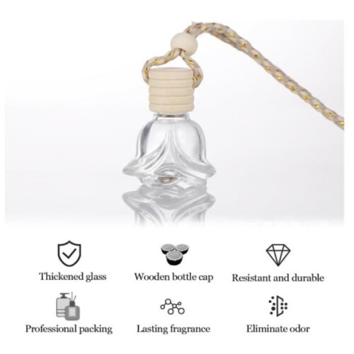 10 Pieces 8ml Car Hanging Diffuser, Car Air Fresheners, Hanging Essential Oil Diffuser, Refillable 2