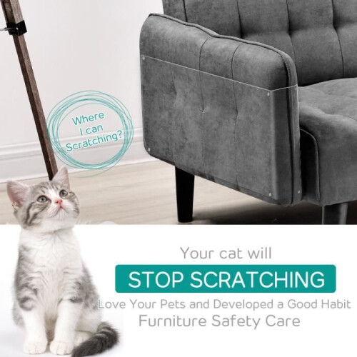 Cat Claw Protectors 4pcs M+4pcs L Διαφανής κόλλα Cat Scratching Post Καναπέ Προστασία από γρατσουνιέ 1