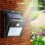 ONEVER Outdoor Solar Light - 20 LEDs with Motion Sensor - Black 2