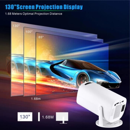 Draagbare Android-projector 1080P Full HD 1500 ANSI Lumen met 5G WiFi 2