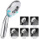 Shower Head + 2M Flexible Shower Hose, Shower Head with Hose, 5 Water Saving Modes and Switch Button 2