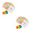 2Sets Assorted Matching Sorting Cups Wooden Balance Toy 3