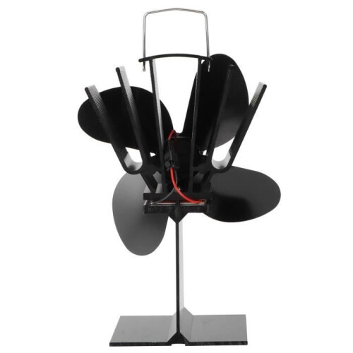 Ανεμιστήρας Qiilu Heat-Powered, Ανεμιστήρας 4 λεπίδων αθόρυβη ξυλόσομπα για τζάκι 2
