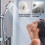 Shower Head with 1.5M Hose, Universal Adjustable Replacement Square Shower Head with Pressure Control, 6 Shower Modes 2