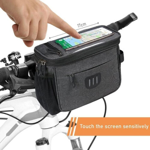 Bicycle Handlebar Bag, Waterproof Front Bicycle Bag, Large Capacity Bicycle Basket Bag 2