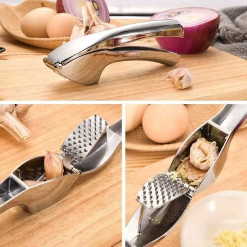 Garlic Press, Practical Press, Stainless Steel Garlic Press, Garlic Cutter, Grinder, Ginger Chopper, Labor-Saving Handle 1