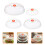4Pcs Transparent Microwave Food Covers Plate Lids 3