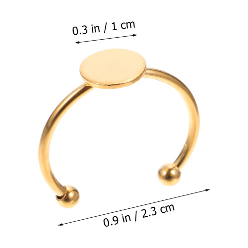10Stk Ringbase Goldfarbig Robuste Schmuckhalter DIY Zubehör 1
