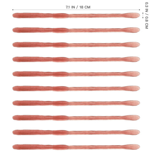 10 Pcs Simulation Earthworms Tricky Toys Artificial Models 1
