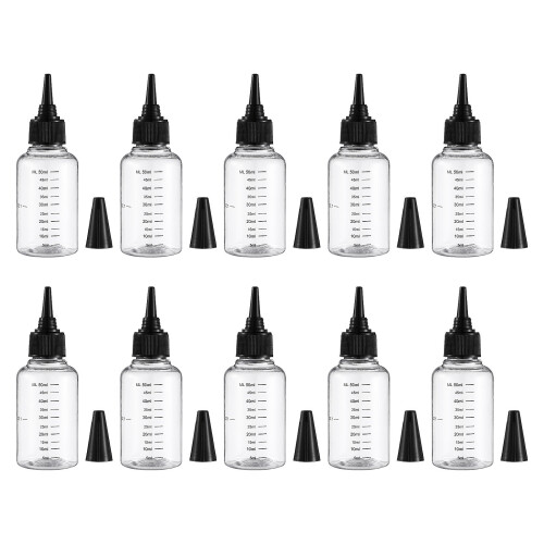10 Pcs Transparent Plastic Squeeze Applicator Bottles 1