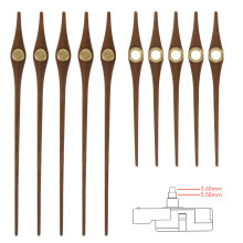 5Sets Dunkelbraune Uhrzeiger Holz Ersatz DIY Uhrteile