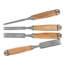 4Stk Holzbeitel Für Holzverarbeitung, Stabile Holzgriffe, Buntes Set