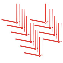 10Ensembles Aiguilles Rouges Aluminium Remplacement Précis DIY