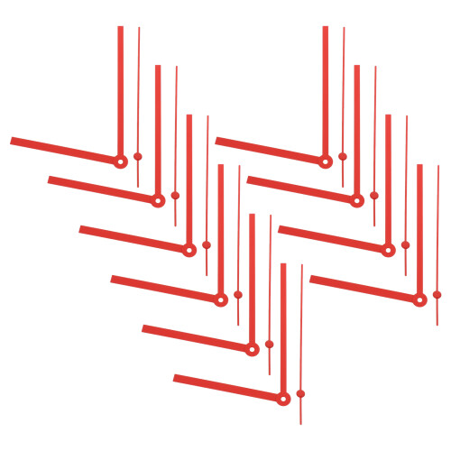 10Ensembles Aiguilles Rouges Aluminium Remplacement Précis DIY