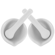 2 juegos de mortero portátil de porcelana con maja