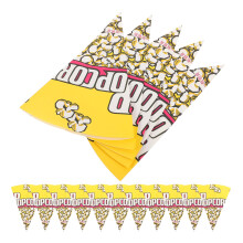 100 papierowych torebek na popcorn i słodycze z poszerzonymi końcówkami