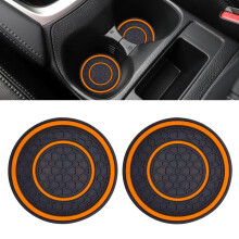 2PCS Bil Kopholder Coasters, 2.75 Tommer Non-Slip Anti-Dust Kopmåtter, Universal Indersæt