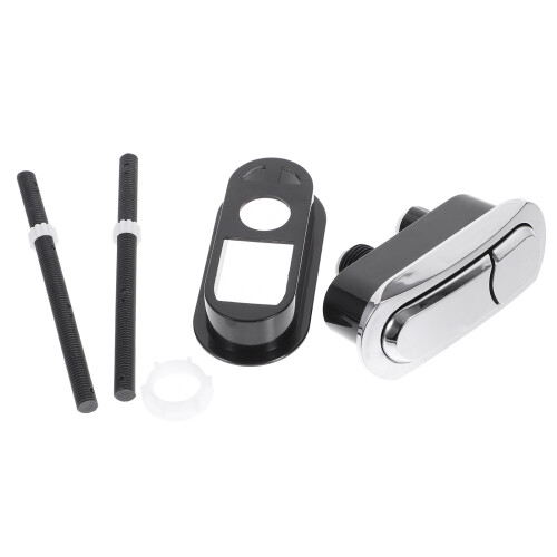 Silver Dual Flush Toilet Push Button Durable ABS Replacement